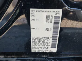 2021 Nissan Altima SV with VIN 1N4BL4DV0MN384955, listed as a IAAI auction lot 42353612 with 78,685 mi miles and . Bid and sale history available at DreamBid. Image 9.