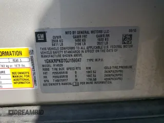 2016 GMC Acadia SLE z VIN 1GKKRPKD7GJ159047, wystawiony jako Copart lot #54823305 z przebiegiem 205 577 mil mil oraz Szkoda całkowita • Salvage title. Historia ofert i sprzedaży dostępna na DreamBid. Obrazek 13.