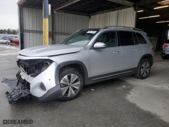 2023 Mercedes-Benz EQB with VIN W1N9M0KB8PN052962, listed as a Copart auction lot 48611095 with 17,663 mi miles and Salvage Title. Bid and sale history available at carsss.com. Image 1.
