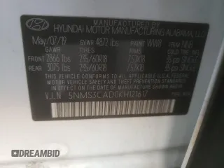 2019 Hyundai Santa Fe SEL z VIN 5NMS3CAD0KH121617, wystawiony jako Copart lot #47567835 z przebiegiem 182 093 mil mil oraz Szkoda całkowita • Salvage title. Historia ofert i sprzedaży dostępna na DreamBid. Obrazek 13.