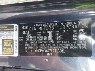 2020 Kia Sportage LX with VIN KNDPM3AC3L7713581, listed as a IAAI auction lot 40255286 with 90,221 mi miles. Bid and sale history available at carsss.com. Image 9.