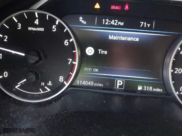 2017 Nissan Maxima SR with VIN 1N4AA6AP3HC453917, listed as a IAAI auction lot 41943615 with 114,048 mi miles. Bid and sale history available at carsss.com. Image 16.