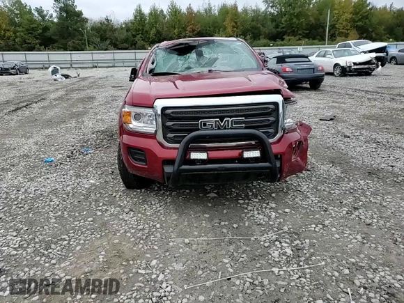 2015 GMC Canyon 2WD with VIN 1GTH5AE30F1182024, listed as a Copart auction lot 77032494 with 55,845 mi miles and Salvage Title. Bid and sale history available at carsss.com. Image 11.