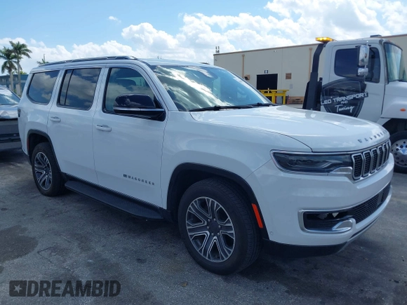 2024 Jeep Wagoneer Series II with VIN 1C4SJVBP6RS101526, listed as a IAAI auction lot 41684750 with 31,415 mi miles and . Bid and sale history available at DreamBid. Image 1.