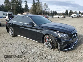 2016 Mercedes-Benz C 63 S AMG with VIN 55SWF8HB4GU109133, listed as a Copart auction lot 43380055 with 70,940 mi miles and Salvage title. Bid and sale history available at DreamBid. Image 4.