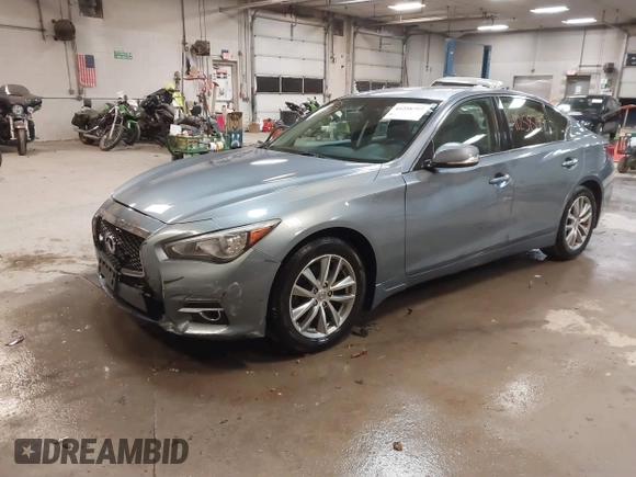 2015 Infiniti Q50 Premium with VIN JN1BV7AR2FM414613, listed as a IAAI auction lot 41258797 with 162,822 mi miles. Bid and sale history available at carsss.com. Image 19.