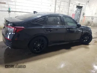 2025 Honda Civic Sport with VIN 2HGFE2F5XSH561722, listed as a Copart auction lot 54120165 with 1,576 mi miles and Salvage title. Bid and sale history available at DreamBid. Image 3.