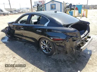 2019 Infiniti Q50 3.0t LUXE with VIN JN1EV7AP4KM543314, listed as a Copart auction lot 49647465 with 63,189 mi miles and Salvage Title. Bid and sale history available at carsss.com. Image 2.
