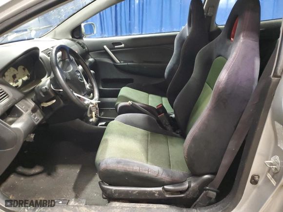 2002 Honda Civic Si with VIN SHHEP33552U305717, listed as a Copart auction lot 44783085 with 0 mi miles and Salvage Title. Bid and sale history available at carsss.com. Image 7.