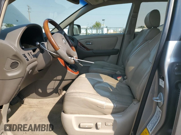 2002 Lexus RX 300 with VIN JTJHF10U220272060, listed as a Copart auction lot 69142344 with 204,264 mi miles and Salvage Title. Bid and sale history available at carsss.com. Image 7.