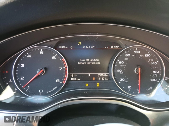 2013 Audi A7 Premium Plus z VIN WAUYGAFC2DN006636, wystawiony jako Copart lot #82774834 z przebiegiem 171 371 mil mil oraz Szkody całkowita. Historia ofert i sprzedaży dostępna na DreamBid. Obrazek 9.