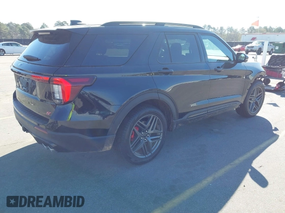 2025 Ford Explorer ST with VIN 1FMWK8GC3SGB23316, listed as a IAAI auction lot 41779540 with 320 mi miles. Bid and sale history available at carsss.com. Image 4.