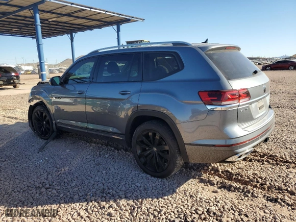 2021 Volkswagen Atlas 3.6L V6 SEL Premium R-Line with VIN 1V2FR2CAXMC550793, listed as a Copart auction lot 80529274 with NaN miles and Salvage Title. Bid and sale history available at carsss.com. Image 2.