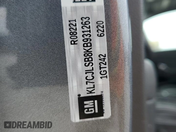 2019 Chevrolet Trax LT with VIN KL7CJLSB8KB931263, listed as a Copart auction lot 50963105 with 104,969 mi miles and Salvage Title. Bid and sale history available at carsss.com. Image 15.