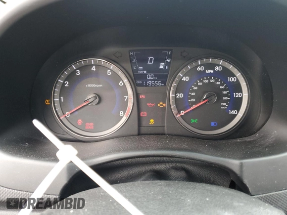 2012 Hyundai Accent SE with VIN KMHCU5AE1CU019559, listed as a Copart auction lot 65235685 with 119,556 mi miles and Salvage title. Bid and sale history available at DreamBid. Image 9.