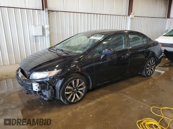 2015 Honda Civic Sedan EX-L with VIN 2HGFB2F96FH501034, listed as a Copart auction lot 54300025 with 120,079 mi miles and Salvage Title. Bid and sale history available at carsss.com. Image 1.