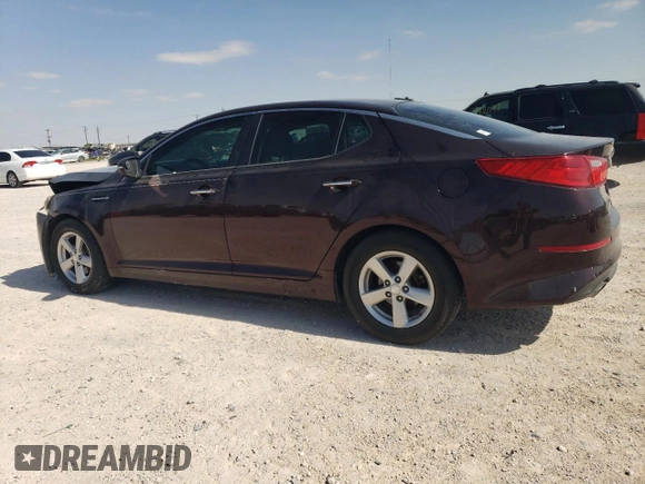 2014 Kia Optima LX with VIN 5XXGM4A76EG337882, listed as a Copart auction lot 53043565 with 98,142 mi miles and Salvage Title. Bid and sale history available at carsss.com. Image 2.