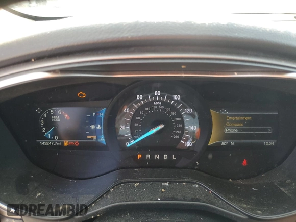 2020 Ford Fusion SE with VIN 3FA6P0HD4LR122075, listed as a Copart auction lot 59009485 with 143,247 mi miles and Salvage title. Bid and sale history available at DreamBid. Image 9.