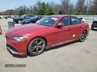 2018 Alfa Romeo Giulia Ti Sport with VIN ZARFAECN4J7565880, listed as a Copart auction lot 65564855 with Not provided miles and Salvage title. Bid and sale history available at DreamBid. Image 1.