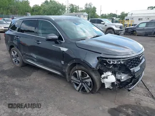 2023 Kia Sorento EX with VIN KNDRHDLG9P5159354, listed as a IAAI auction lot 42559220 with 34,733 mi miles and . Bid and sale history available at DreamBid. Image 1.