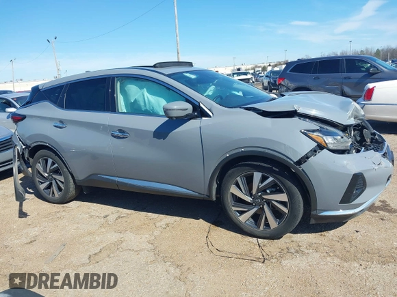 2023 Nissan Murano SL with VIN 5N1AZ2CJ2PC131235, listed as a IAAI auction lot 41639410 with 46,087 mi miles and . Bid and sale history available at DreamBid. Image 12.