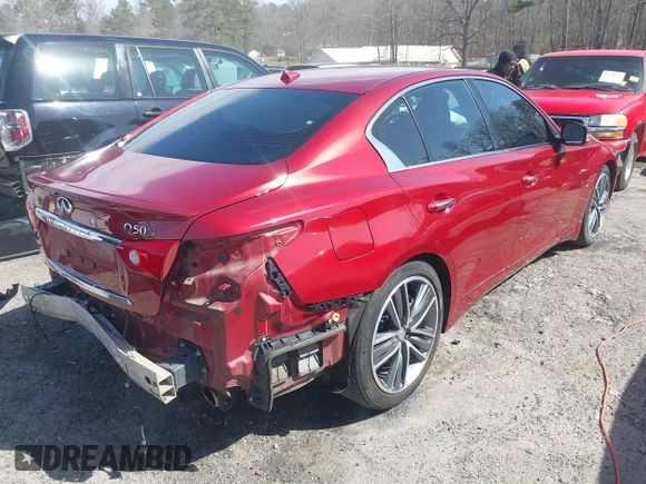 2015 Infiniti Q50 Premium with VIN JN1BV7AP8FM353900, listed as a IAAI auction lot 41748581 with 152,480 mi miles and . Bid and sale history available at DreamBid. Image 4.