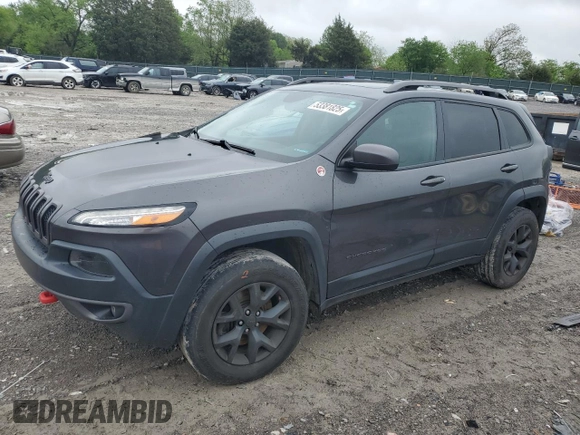 2016 Jeep Cherokee Trailhawk z VIN 1C4PJMBS1GW211605, wystawiony jako Copart lot #53381825 z przebiegiem 160 238 mil mil oraz Szkoda całkowita • Salvage title. Historia ofert i sprzedaży dostępna na DreamBid. Obrazek 1.