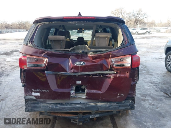 2016 Kia Sedona LX with VIN KNDMB5C17G6200149, listed as a IAAI auction lot 41308309 with 79,457 mi miles and . Bid and sale history available at carsss.com. Image 15.