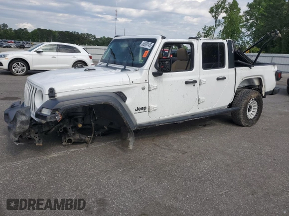 2020 Jeep Gladiator Sport S with VIN 1C6HJTAG5LL109304, listed as a Copart auction lot 55290145 with 83,771 mi miles and Salvage title. Bid and sale history available at DreamBid. Image 1.