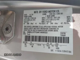2019 Ford Transit Connect XLT with VIN NM0LS7F24K1408522, listed as a IAAI auction lot 42199878 with 259,137 mi miles and . Bid and sale history available at DreamBid. Image 9.