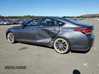 2015 Hyundai Genesis 3.8L with VIN KMHGN4JE4FU100178, listed as a Copart auction lot 75723694 with 112,114 mi miles and Salvage Title. Bid and sale history available at carsss.com. Image 2.