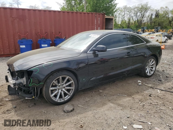 2015 Audi A5 Premium with VIN WAUCFAFR1FA033094, listed as a Copart auction lot 52738125 with 82,312 mi miles and Salvage Title. Bid and sale history available at carsss.com. Image 1.