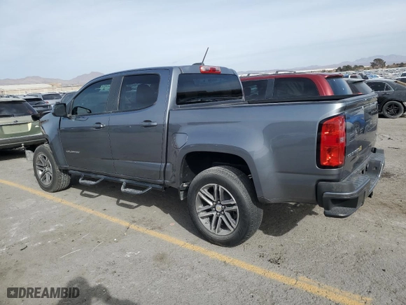 2021 Chevrolet Colorado 2WD Work Truck with VIN 1GCGSBEN5M1130655, listed as a Copart auction lot 42762755 with 109,716 mi miles and Salvage Title. Bid and sale history available at carsss.com. Image 2.