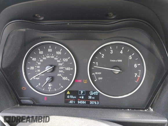 2015 BMW 2 Series 228i with VIN WBA1F9C56FVW98461, listed as a IAAI auction lot 41663193 with 94,584 mi miles. Bid and sale history available at carsss.com. Image 7.