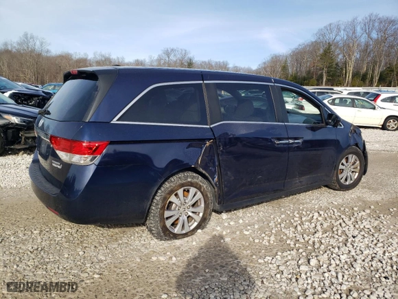 2016 Honda Odyssey SE with VIN 5FNRL5H37GB163637, listed as a Copart auction lot 44506815 with 120,361 mi miles and Salvage Title. Bid and sale history available at carsss.com. Image 3.