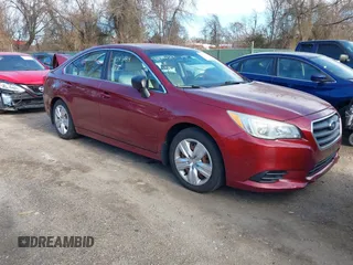 2015 Subaru Legacy 2.5i with VIN 4S3BNAA67F3061923, listed as a IAAI auction lot 41743484 with 76,220 mi miles. Bid and sale history available at carsss.com. Image 1.