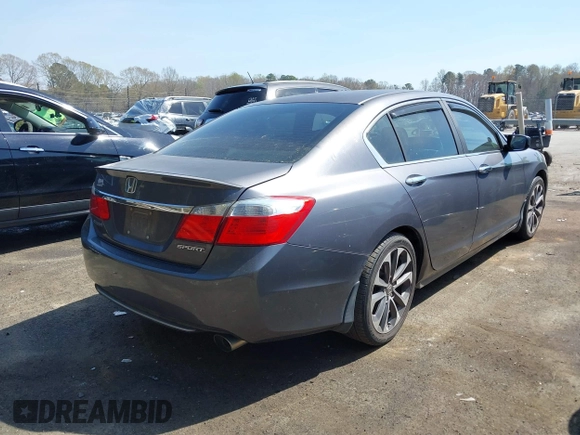 2014 Honda Accord Sedan Sport with VIN 1HGCR2F52EA026832, listed as a IAAI auction lot 41900260 with 126,858 mi miles. Bid and sale history available at carsss.com. Image 4.