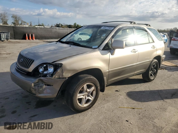2000 Lexus RX 300 with VIN JT6GF10U2Y0070284, listed as a Copart auction lot 45572985 with 239,400 mi miles and Salvage Title. Bid and sale history available at DreamBid. Image 1.