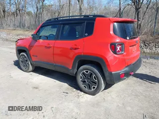 2016 Jeep Renegade Trailhawk with VIN ZACCJBCT1GPE28594, listed as a IAAI auction lot 42099461 with 120,117 mi miles and . Bid and sale history available at carsss.com. Image 3.