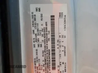 2018 Ford F-150 XL z VIN 1FTFX1E5XJKF86650, wystawiony jako Copart lot #59865795 z przebiegiem Nie podano mil oraz Szkoda całkowita • Salvage title. Historia ofert i sprzedaży dostępna na DreamBid. Obrazek 12.