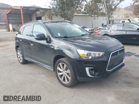 2015 Mitsubishi Outlander Sport 2.4 GT with VIN 4A4AP4AW0FE058530, listed as a IAAI auction lot 41554789 with 64,013 mi miles. Bid and sale history available at carsss.com. Image 1.