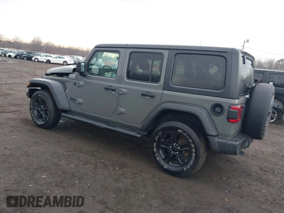 2021 Jeep Wrangler Unlimited Sport S with VIN 1C4HJXDG5MW614688, listed as a IAAI auction lot 41678964 with 89,309 mi miles. Bid and sale history available at carsss.com. Image 3.