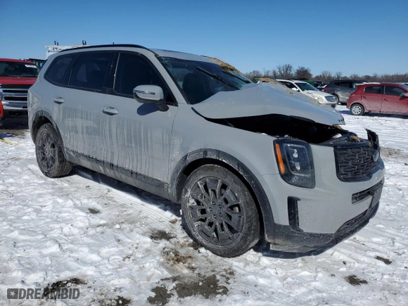 2021 Kia Telluride EX with VIN 5XYP3DHC8MG191114, listed as a Copart auction lot 45985135 with 77,286 mi miles and Salvage Title. Bid and sale history available at carsss.com. Image 4.