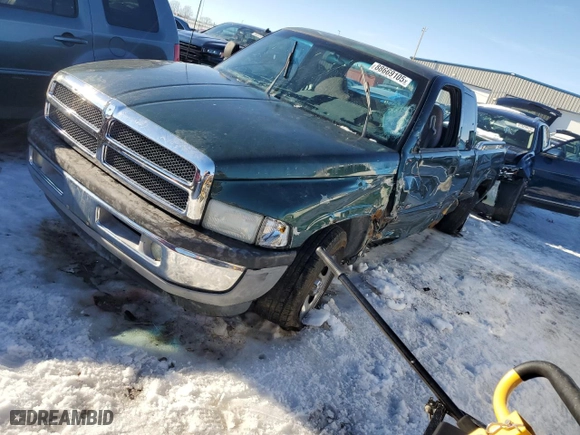 1998 Dodge Ram 1500 with VIN 3B7HC12Y5WG148183, listed as a Copart auction lot 88669105 with 185,723 mi miles and Salvage Title. Bid and sale history available at carsss.com. Image 1.