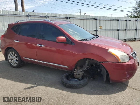 2012 Nissan Rogue S with VIN JN8AS5MV6CW413693, listed as a Copart auction lot 53064725 with 144,178 mi miles and Salvage Title. Bid and sale history available at DreamBid. Image 4.