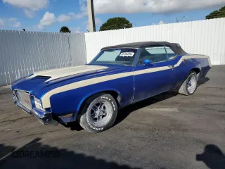 1972 Oldsmobile Cutlass z VIN 3J67K2M160111, wystawiony jako Copart lot #66766394 z przebiegiem 45 543 mil mil oraz Czysty tytuł • Clean title. Historia ofert i sprzedaży dostępna na DreamBid. Obrazek 1.