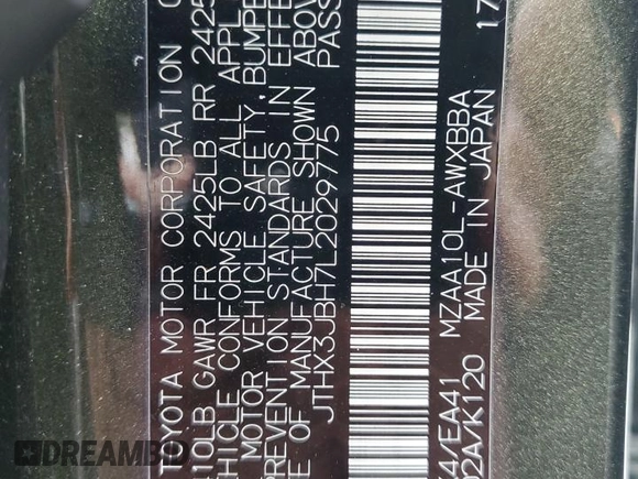 2020 Lexus UX 200 с VIN JTHX3JBH7L2029775, выставлен на аукционе Copart как лот 65641315 с пробегом 30 685 миль миль и Списание • Salvage title. История ставок и продаж доступна на DreamBid. Изображение 13.