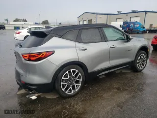 2024 Chevrolet Blazer RS with VIN 3GNKBERS8RS125684, listed as a Copart auction lot 79490124 with 3,833 mi miles and Salvage Title. Bid and sale history available at carsss.com. Image 3.