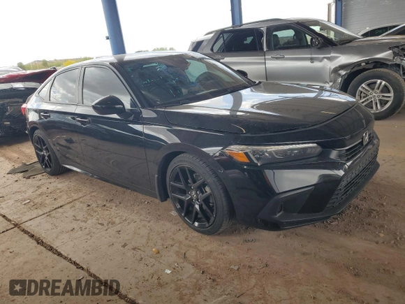 2022 Honda Civic Sedan Sport with VIN 2HGFE2F59NH606847, listed as a Copart auction lot 52019865 with 34,200 mi miles and Salvage Title. Bid and sale history available at carsss.com. Image 4.