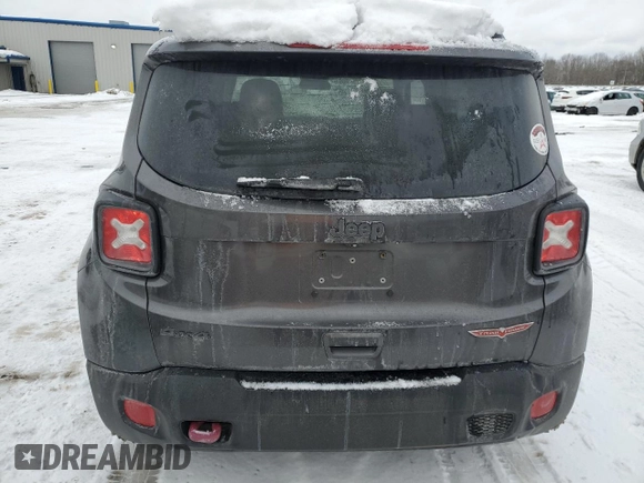 2018 Jeep Renegade Trailhawk with VIN ZACCJBCB5JPH06587, listed as a Copart auction lot 42870585 with 76,014 mi miles and Non Repairable. Bid and sale history available at carsss.com. Image 6.